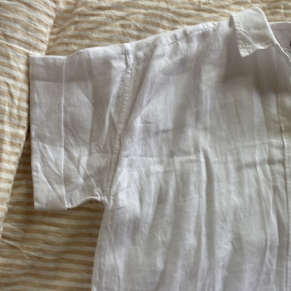 J crew capitaine shirt dress in linen. Size M white - Picture 4 of 8